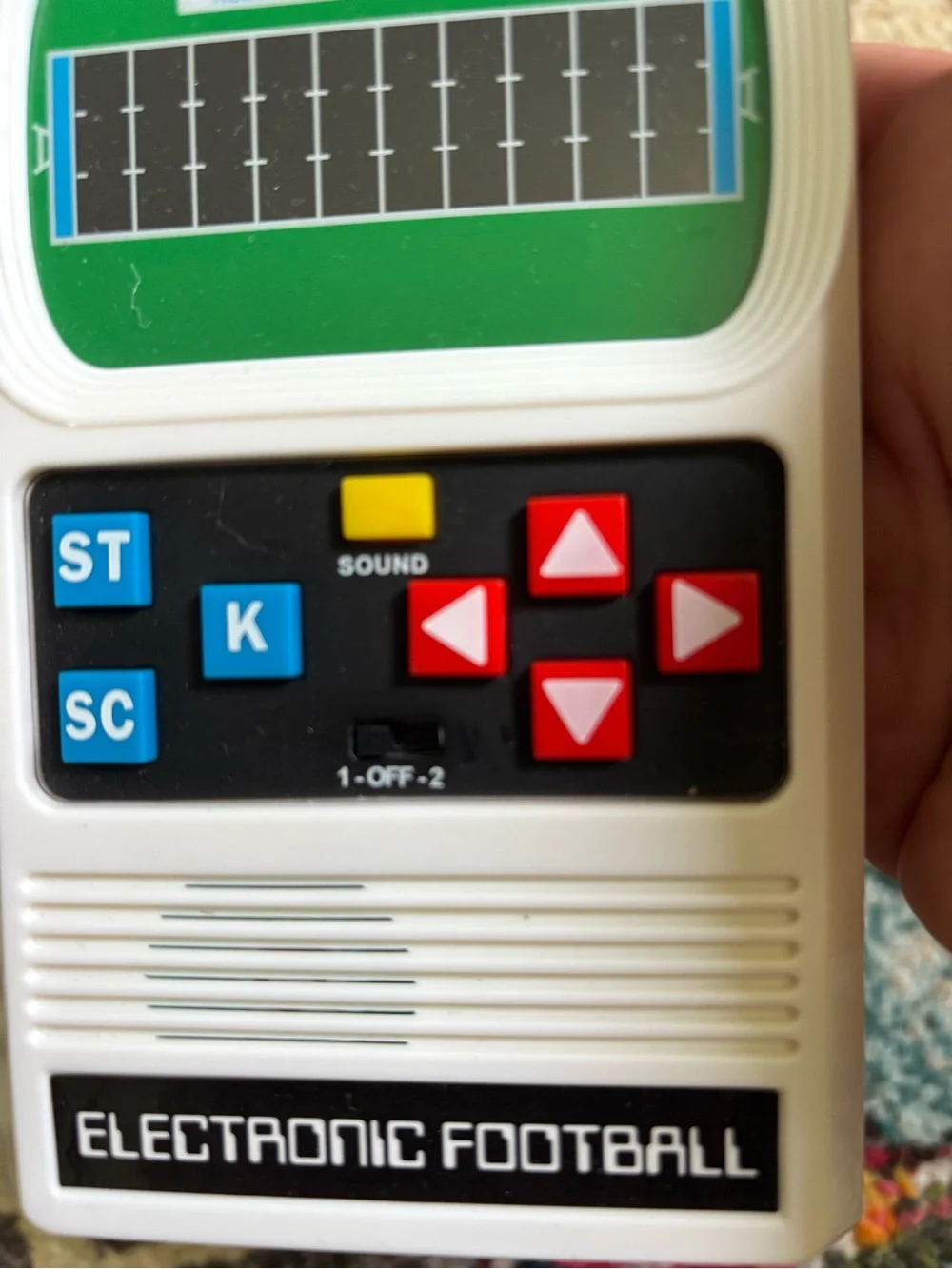 Vintage Mattel Electronic Football Handheld Game - White/Green